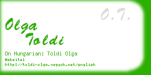 olga toldi business card